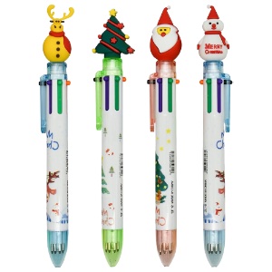 Merry Christmas 6-in-1 Retractable Ballpoint Multi Pen