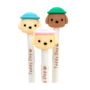 Novelty Gel Pen 0.5mm Teddy Dog Retractable