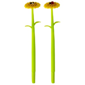 Novelty Gel Pen 0.5mm Sunflower Ladybug & Bee