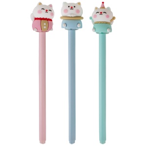 Novelty Gel Pen 0.5mm Circus Lucky Cat