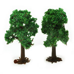 Scale Model Deciduous Trees 3" to 4" 2pk