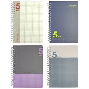 Ssueim&CCLIM B6 Grid 5mm Notebook 5.04"x7.17" Assorted