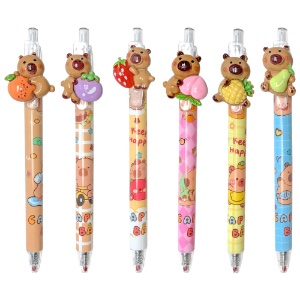Capybara Fruit Retractable Gel Pen 0.5mm