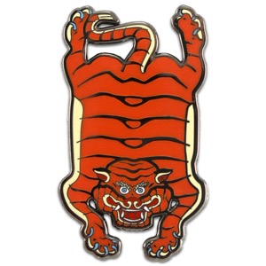 BxE Buttons Enamel Pin Tibetan Tiger