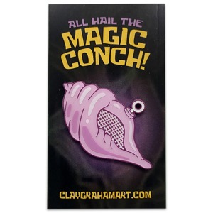 Clay Graham Art Enamel Pin All Hail The Magic Conch