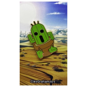 Clay Graham Art Enamel Pin Baby Cactuar