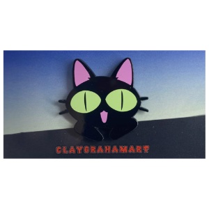 Clay Graham Art Enamel Pin Kuroneko-Sama Peeker