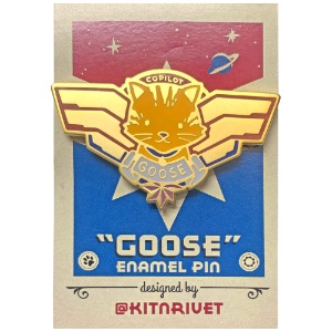 Kit n' Rivet Enamel Pin Goose Cat