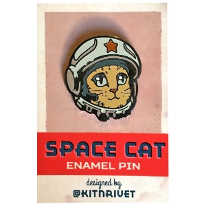 Kit n' Rivet Enamel Pin Cosmonaut Space Cat