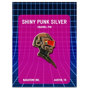 Nakatomi Enamel Pin Shiny Punk Silver