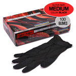 Black Nitrile Gloves 100pk Medium Size