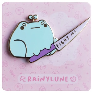 Rainylune Enamel Pin Sprout Knife
