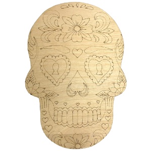 Dia de Muertos Wooden Mini Panel 8" Sugar Skull #2