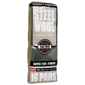 Steel Wool 16 Pads Pack Super Fine #0000