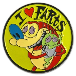 I LOVE FARTS PIN - STIMPY