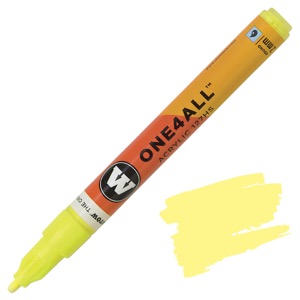 Molotow ONE4ALL 127HS Acrylic Paint Marker 2mm Neon Yellow Fluorescent