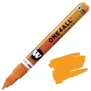 Molotow ONE4ALL 127HS-CO Acrylic Paint Marker 1.5mm Neon Orange Fluorescent
