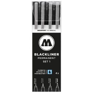 Molotow BLACKLINER Permanent Ink Pen 4 Set #1