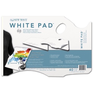 New Wave White Pad Ergonomic Hand Held Paper Palette 11"x16"