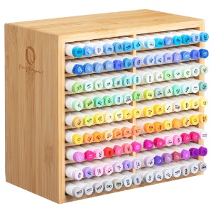 Ohuhu Bamboo Marker Organizer 126 Piece