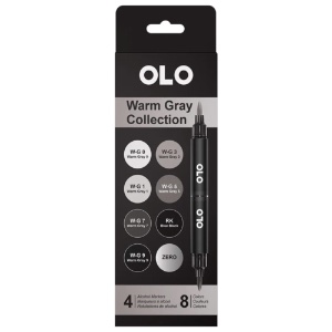OLO Premium Alcohol Marker 4 Set Warm Gray Collection