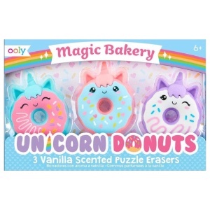 OOLY Magic Bakery Unicorn Donuts Scented Erasers 3 Set