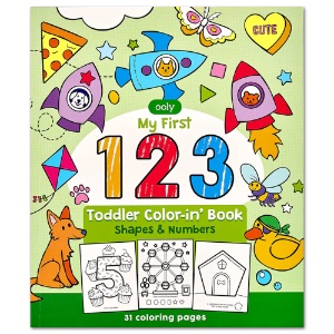 OOLY 123: Shapes + Numbers Toddler Coloring Book