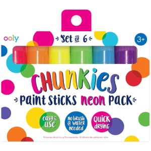 OOLY Chunkies Paint Sticks 6 Set Neon