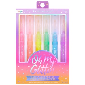 OOLY Oh My Glitter! Neon Highlighter 6 Set