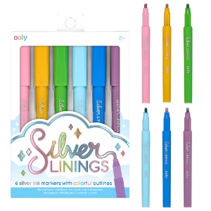 OOLY Silver Linings Outline Marker 6 Set
