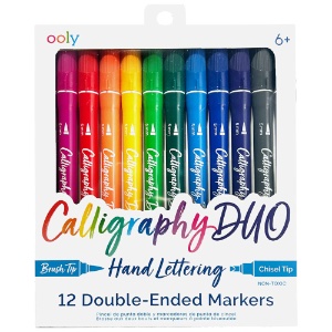 OOLY Calligraphy Duo Chisel and Brush Tip Markers 12 Set
