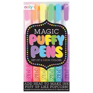 OOLY Magic Neon Puffy Pens 6 Set