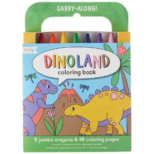 Ooly Carry Along! Coloring Book & Crayon 9 Set Dinoland