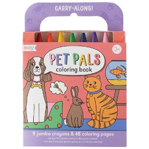 Ooly Carry Along! Coloring Book & Crayon 9 Set Pet Pals