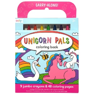 Ooly Carry Along! Coloring Book & Crayon 9 Set Unicorn
