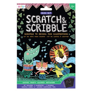OOLY Scratch & Scribble Mini Kit Safari Party