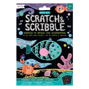 OOLY Scratch & Scribble Mini Kit Friendly Fish