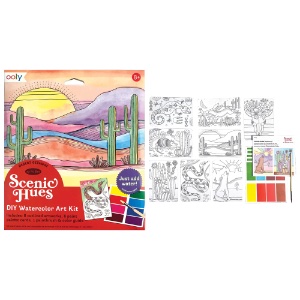 Ooly DIY Scenic Hues Watercolor Art Kit Desert Getaway
