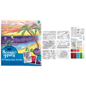 Ooly DIY Scenic Hues Watercolor Art Kit Ocean Paradise