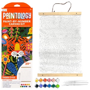 Ooly Paintology Paint By Number Canvas Kit Tiger Eyes