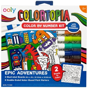 Ooly Colortopia Color By Number Kit Epic Adventures