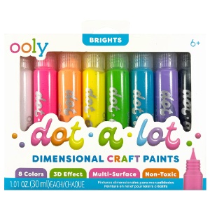 Ooly Dot-a-Lot Dimensional Craft Paint 8 Set Brights