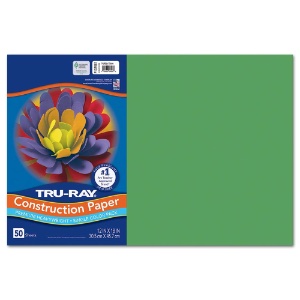Tru-Ray Heavyweight Construction Paper 12"x18" 50 Pack Holiday Green