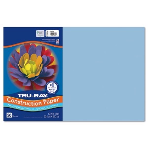 Tru-Ray Heavyweight Construction Paper 12"x18" 50 Pack Sky Blue