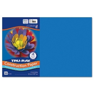 Tru-Ray Heavyweight Construction Paper 12"x18" 50 Pack Blue