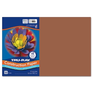Tru-Ray Heavyweight Construction Paper 12"x18" 50 Pack Warm Brown