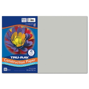 Tru-Ray Heavyweight Construction Paper 12"x18" 50 Pack Gray