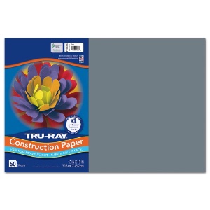 Tru-Ray Heavyweight Construction Paper 12"x18" 50 Pack Slate