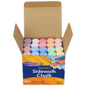 Creativity Street Washable Sidewalk Chalk 20 Pack Assorted