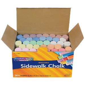 Creativity Street Washable Sidewalk Chalk 36 Pack Assorted